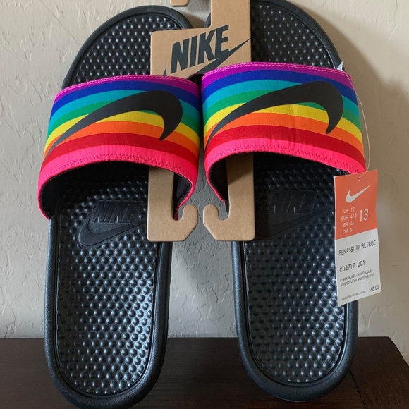 NIKE Benassi JDI Pride Betrue SLIDES Men's - Picture 7 of 12